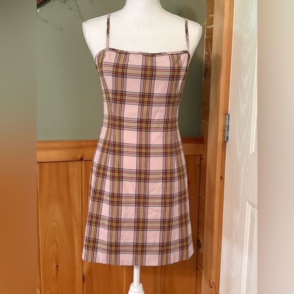 Sunday Best Pink Plaid Mini Dress size 6 - Picture 1 of 15